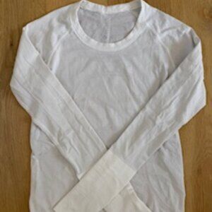 SWIFTY TECH LONG SLEEVE SHIRT 2.0 WAIST LENGHT SIZE: 6 WHITE